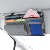 Suede Sun Visor Organizer – Multi‑Pocket Car & SUV Visor Storage with Card & Glasses Holders for Auto Interiors | OOLVS